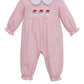 Santa Trio Romper- Pink
