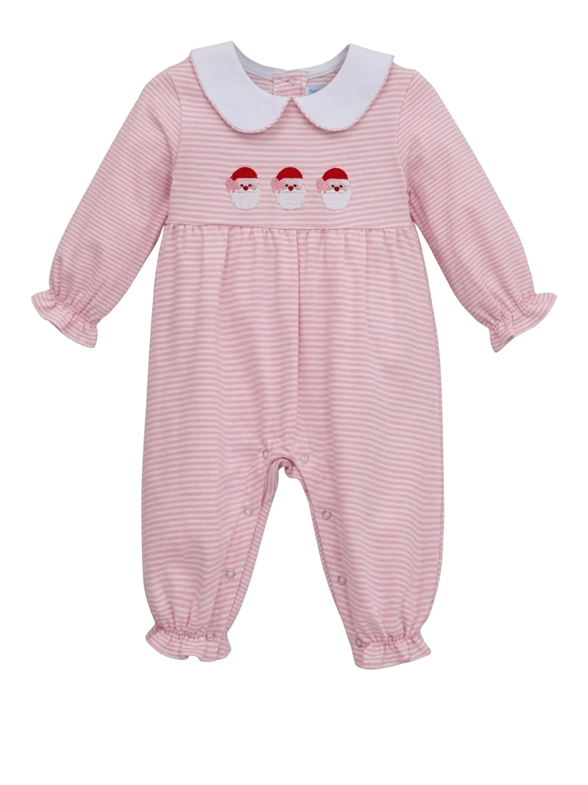 Santa Trio Romper- Pink