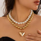 Heart Pearl Necklace