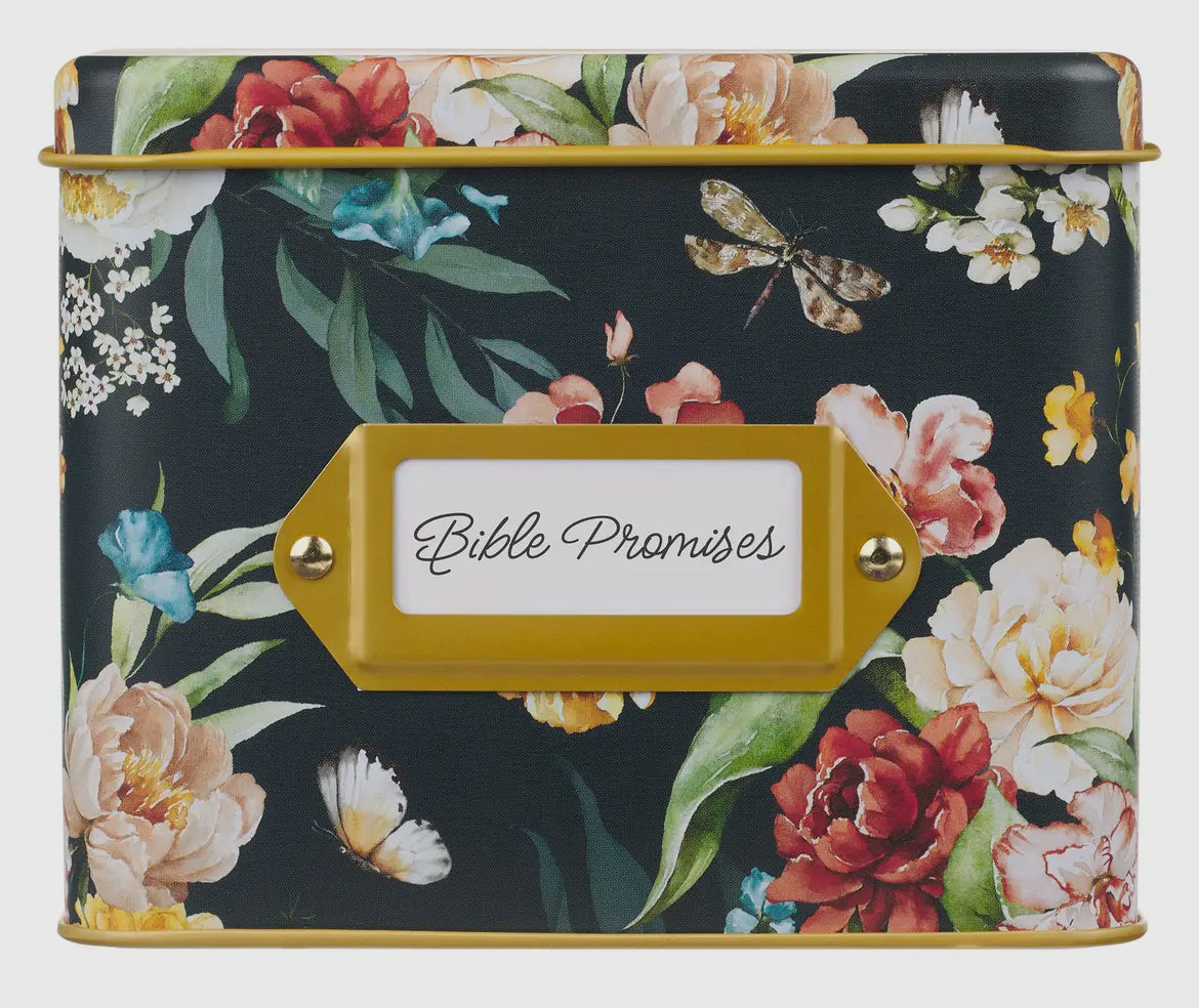 Black Floral Bible Verses in Tin