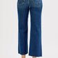 Tummy Control Crop Wide Adjustable Waist Band Jeans