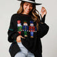 Black Sequin Nutcracker Top