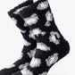 Black Cheetah Fuzzy Socks