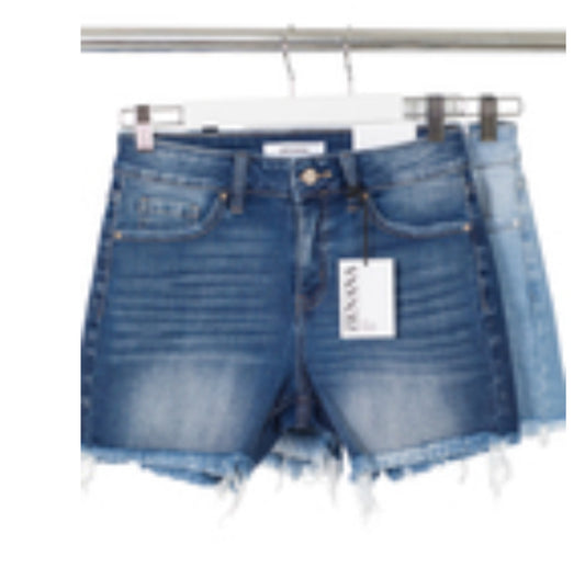 Denim Frayed Shorts