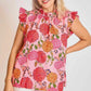 Pink Floral Blouse