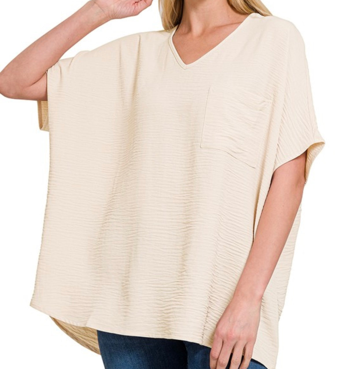 Woven Short Sleeve Top