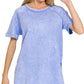 Acid Wash Short Sleeve Top
