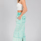MINERAL WASHED TERRY KNIT PANTS