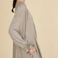 Drawstring Cuff Knit Babydoll Dress LD0804