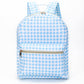 Sky Blue Plaid Ruffle Boys Backpack