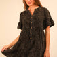 ND31579X-PLUS SIZE Mineral Washed Woven Mini Dress