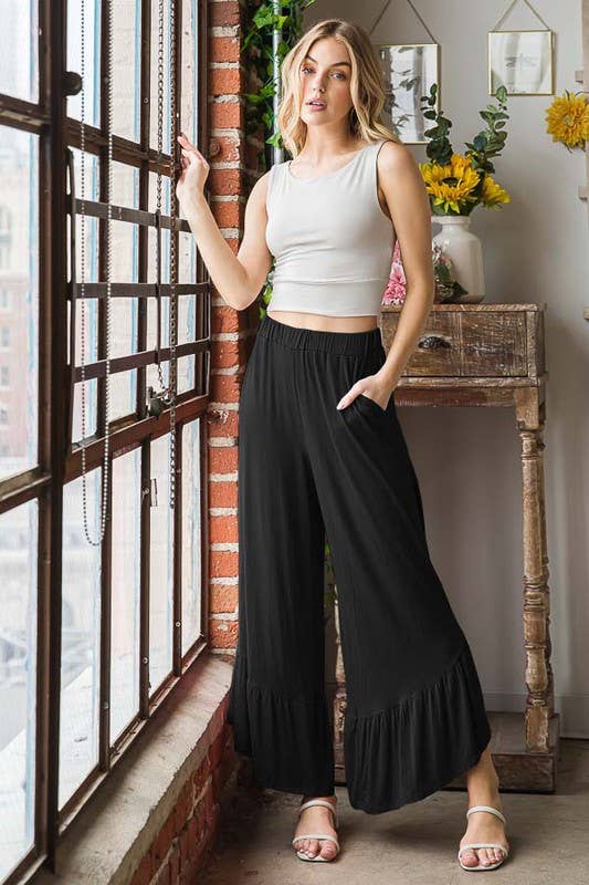 SOLID CASUAL PANTS