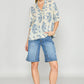 Willow Vine Ruffle Trim Blouse