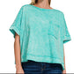 Mint Acid Wash Top