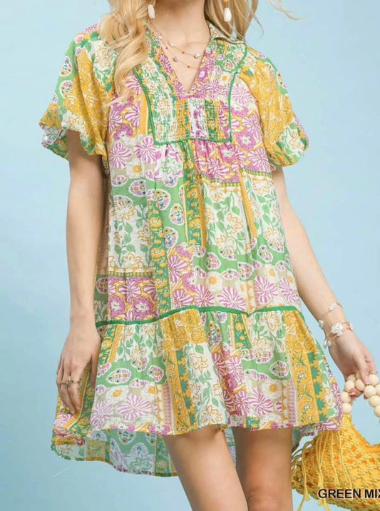 Short Colorful Spring Dress