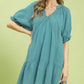 Cotton Gauze Mini Dress
