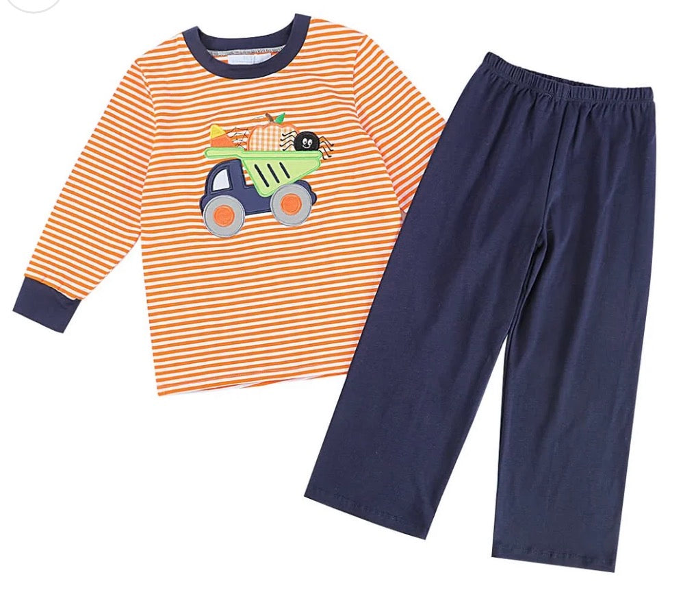 Halloween Dump Truck Pants Set