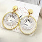 Gold Round Earrings