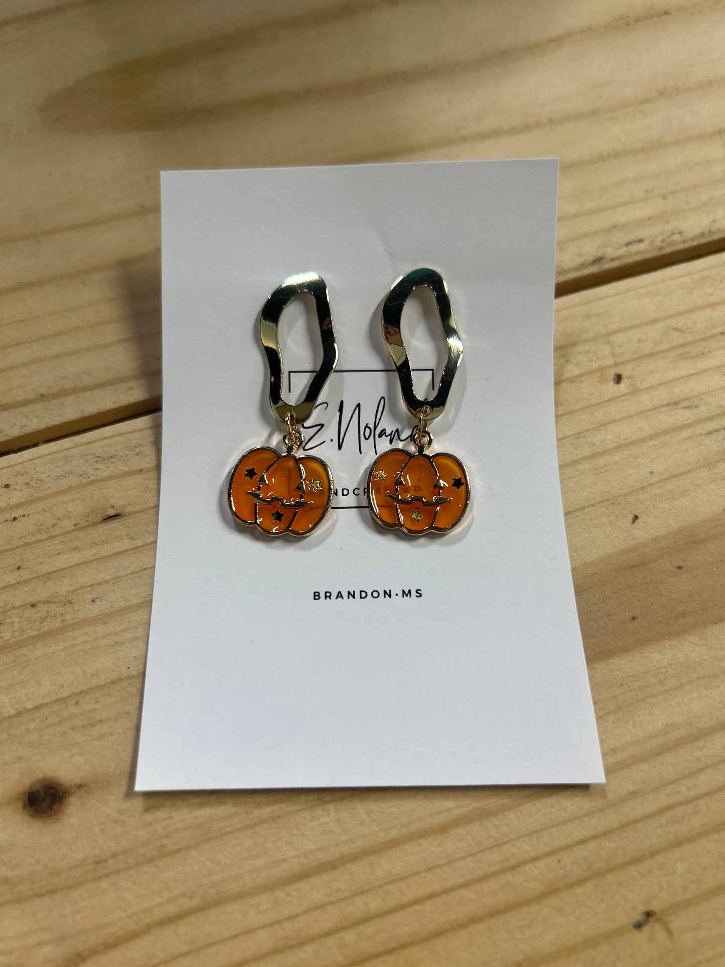 Orange Pumpkin Earrings