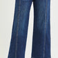 Dark Wide Cropped Jeans