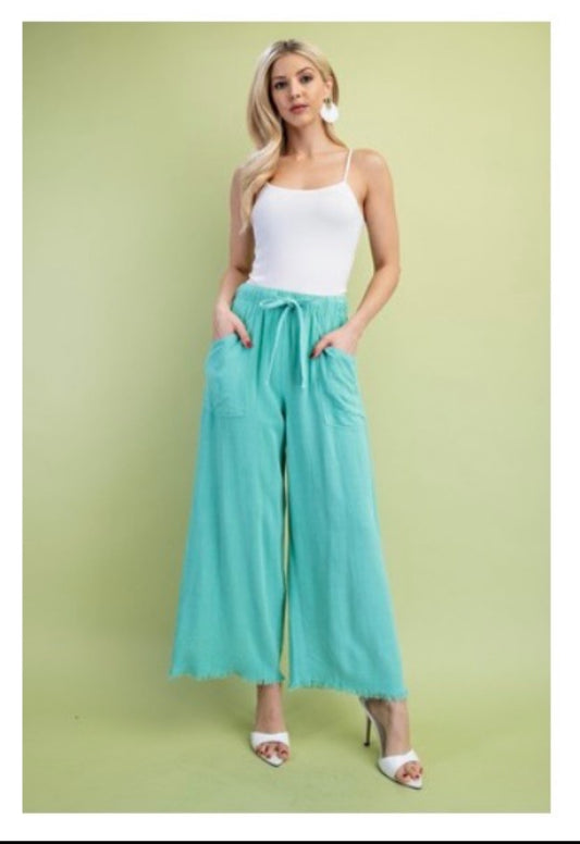 Frayed Crop Pants