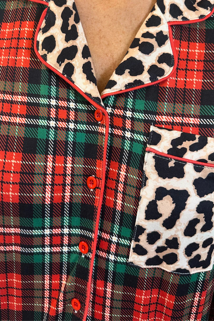 Leopard Print Christmas Pajamas