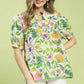 Green Mixed Floral Top