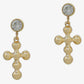 Beaded Cross Earrings