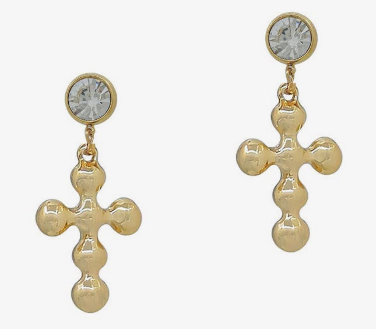 Beaded Cross Earrings