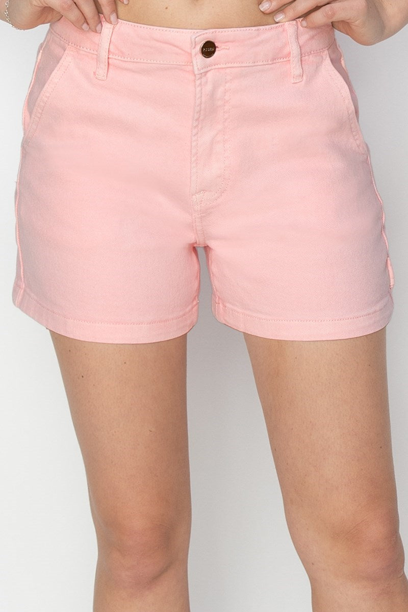 Pink High Rise Shorts