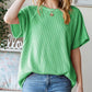 Round Neck Ribbed Top