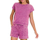 Plum Acid Wash Set