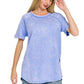 Acid Wash Pullover Top