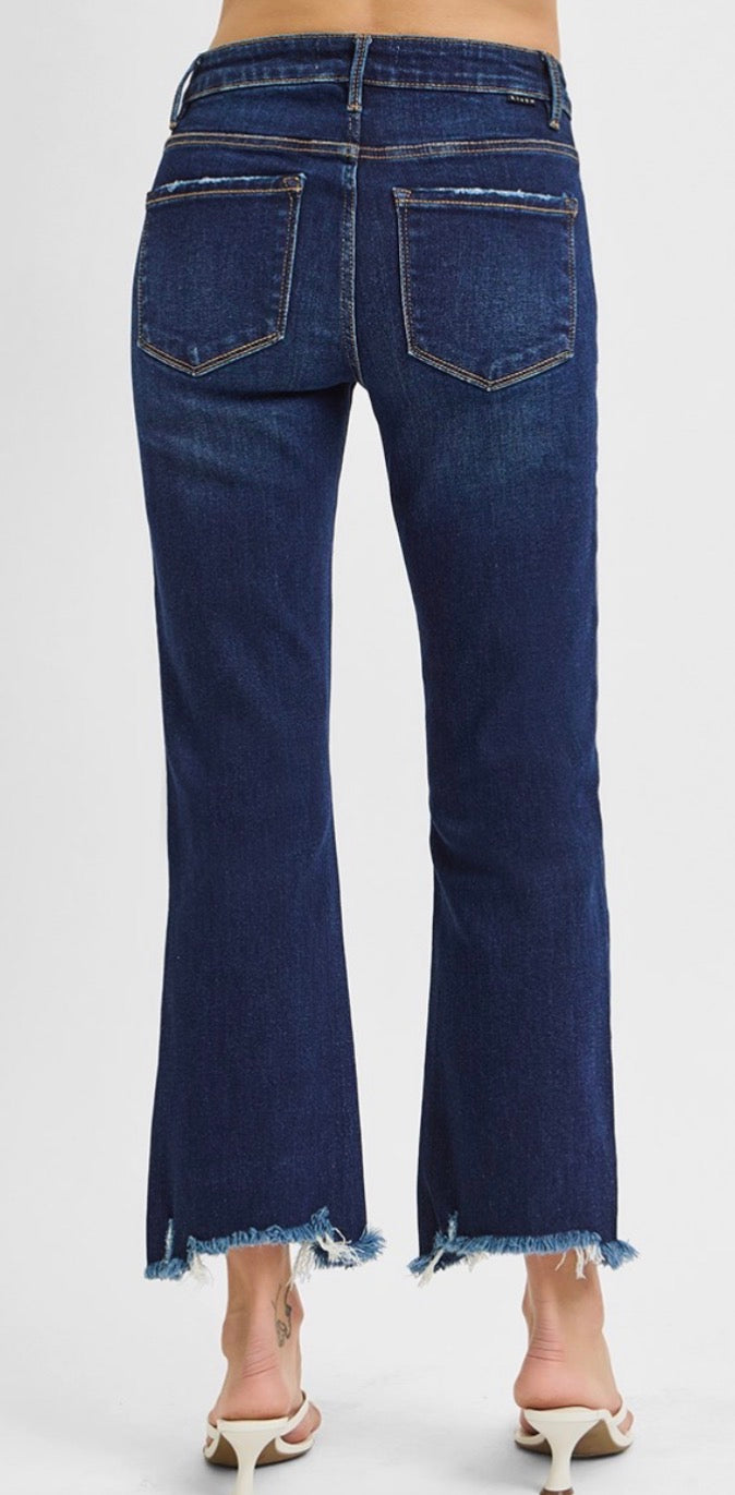 Dark High Rise Slim Jeans