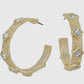 Gold Diamond Crystal Earrings