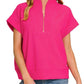 Quarter Zip Ribbed Top