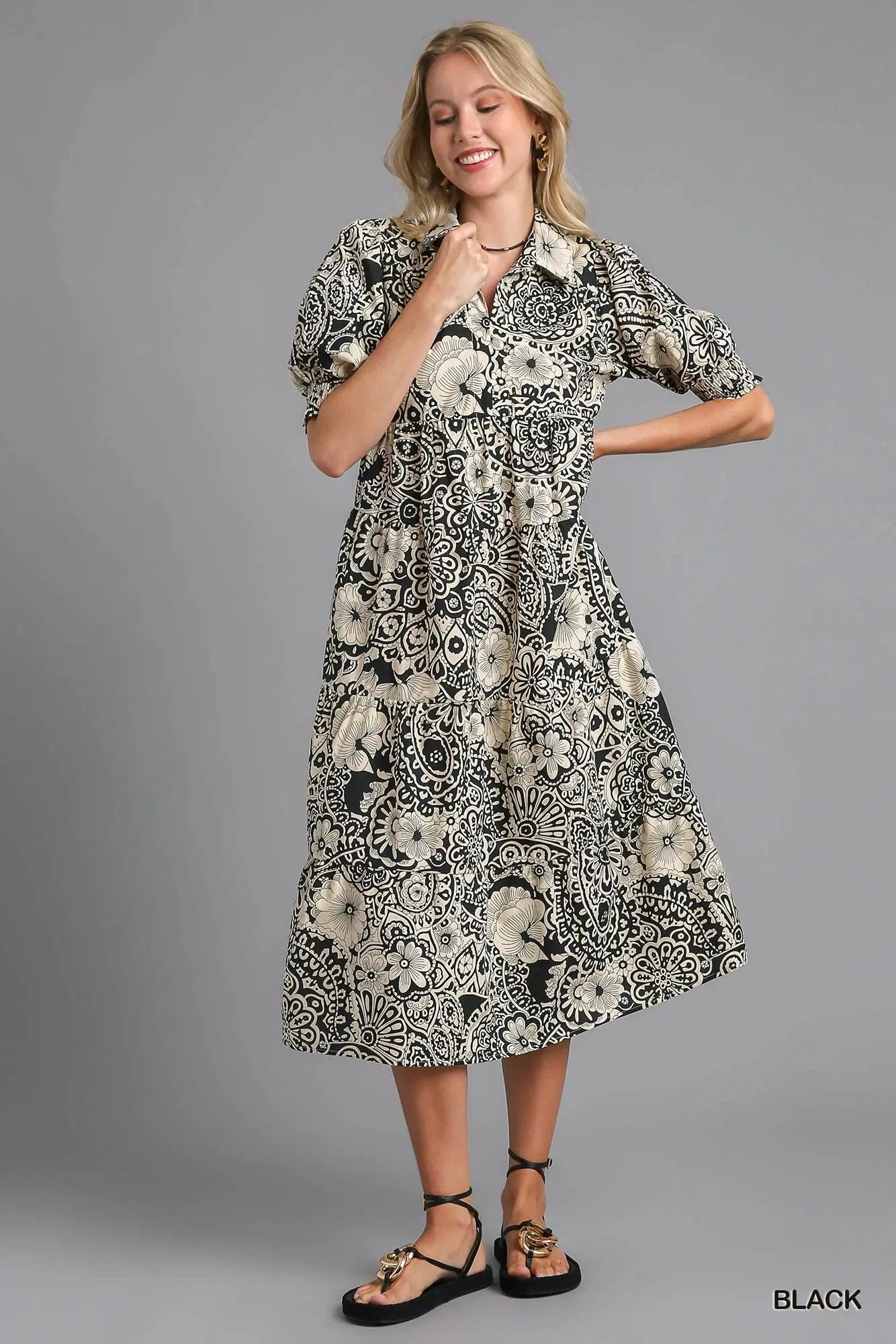 Puff Sleeve Design Dress
