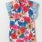 Floral Flutter Sleeve Blouse