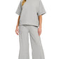 Ribbed Round Neck Pants Set