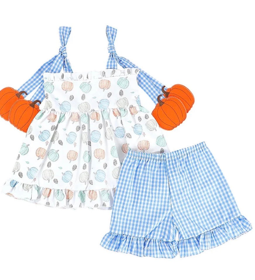 Pumpkin Side Tye Bloomer Set