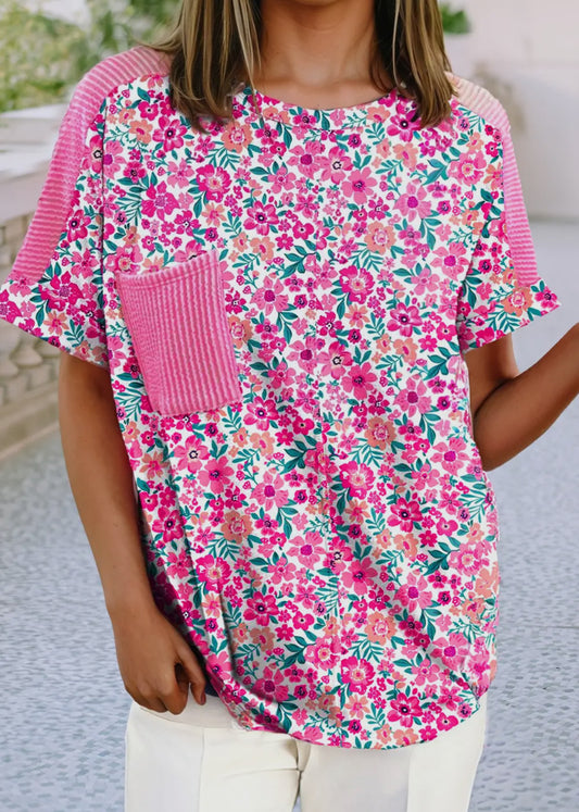 Floral Corded Pocket Top