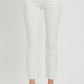 White Raw Hem Jeans