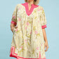 Cream & Pink Floral Dress