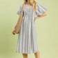 Striped Puff Sleeve Dress