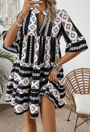 Black and White Design Dress