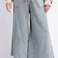 Washed Terry Wide Leg Pants