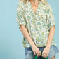 Smocked V-Neck Paisley Top