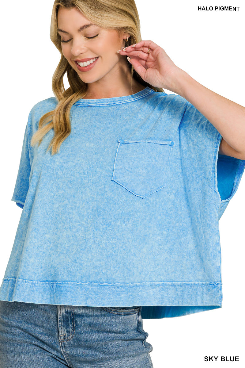 Acid Wash Pocket Top
