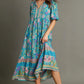 Blue Floral Mix Dress
