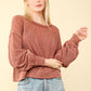 Two Tone Ribbed Top